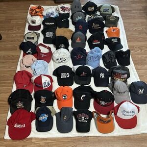 Lot of 50+ Mixed Baseball Hats Caps Trucker Snapback Visor Sports Outdoor Brands